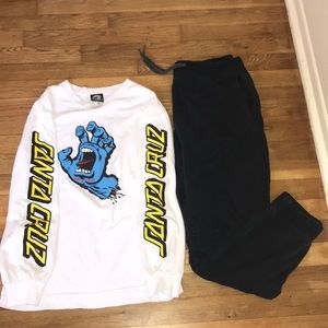 White Santa Cruz long sleeve shirt
